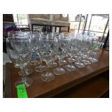 21 Clear Glass Goblets