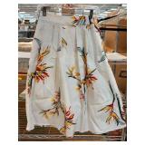 Eva Mendes White Floral Skirt Size 2