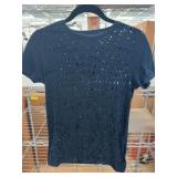 ASOS Navy Distressed Short Sleeve T-Shirt