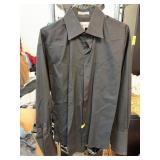 Modena Black Dress Shirt 17.5 Neck 34 Sleeve
