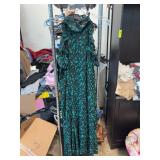 Who What Wear Green Floral Dress, Large