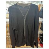 Lanzino Black Cardigan Sweater, Size M