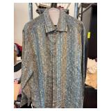 Jhane Barnes Large Multicolor Stripe Shirt