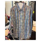 Jhane Barnes Geometric Long Sleeve Shirt, L