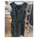 David Meister Black Patterned Dress Size 6