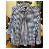 Tailorbyrd Blue Gingham Shirt, Large