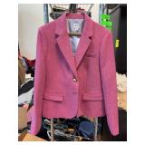 J.Crew Pink Herringbone Blazer, Size 14