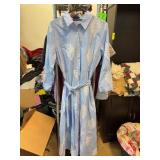 Zara Woman Blue Striped Shirt Dress XL