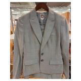 Anne Klein Size 8 Gray Skirt Suit