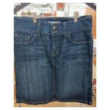 Red Engine Denim Skirt, Size 30