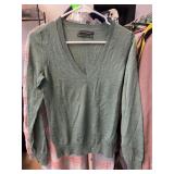 Club Monaco Green V-Neck Sweater, Small