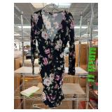 Yumi Kim Black Floral Dress Large Petite
