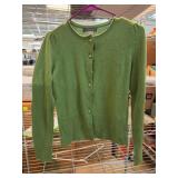 Mark Shale Green Wool Cardigan, Medium