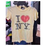 Junk Food I Love NY Yellow T-Shirt, Small