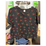 Darling Blue XXL Cherry Print T-Shirt