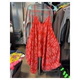 Milly Red Patterned Size 6 Romper