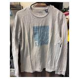 GAP Gray Long Sleeve Cotton T-Shirt, Small