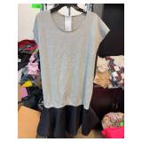 Luxury Fashion L Gray and Black Dress, Medium