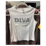 LAUNDRY White 'DIVA' Tank Top Size Small
