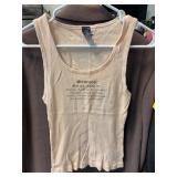 Z200 Beige Scorpio Graphic Ribbed Tank, Large