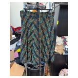 Zara Woman Plaid Fringe Skirt, Size XL