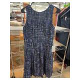 Felicity Navy Patterned Dress, Size M