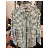 Lorenzo Uomo Trim Fit Plaid Shirt, 16 1/2 32