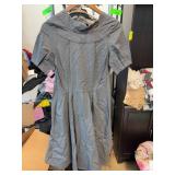 Marni Gray Short Sleeve Dress, Bow Back
