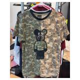 KRISP NYC Camouflage Bear Graphic T-Shirt sz small