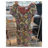 David Meister Multicolor Patterned Dress, Sz