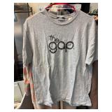 GAP Logo Gray Cotton T-Shirt Size Large