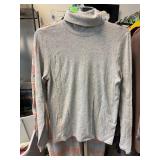 Everlane Gray Cotton Turtleneck Top