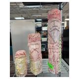 Three Ceramic Santa Claus Figurines