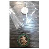 Two Silver Virgin Mary Charms