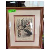 Framed Cartoon Print by L. Raven-Hill, 16' x