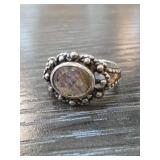 Sterling Silver Ring with Oval Stone
