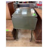 Green Metal Folding Utility Cart Table