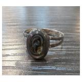 Sterling Silver Ring with Oval Stone