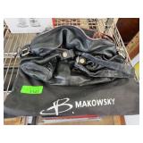 B. Makowsky Black Leather Handbag