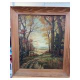 Buxton Framed Landscape Oil Painting 29ï¿½ x 25