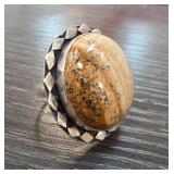 Sterling Silver Ring with Oval Stone