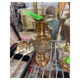 Engraved Brass Bud Vase