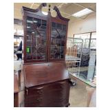 Mahogany Secretary Bookcase, 74ï¿½ x 15 1/2ï¿½