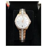 Bulova Rose Gold Tone Crystal Watch