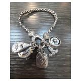 Brighton Silver Tone Charm Bracelet