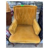 Mustard Yellow Upholstered Armchair