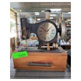 Sewing Machine-Shaped Mantel Clock