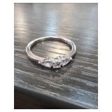 Sterling Silver Three-Stone Ring