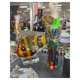 CC Zecchin Murano Art Glass Vase and Fish