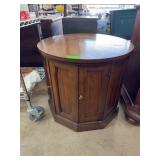 Round Wooden Cabinet, 22' x 25 1/4'